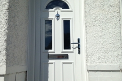 White upvc panel front door
